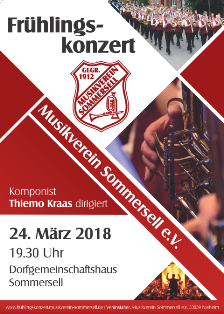 Frhlingskonzert 2018 Plakat - Musikverein Sommersell e.V.